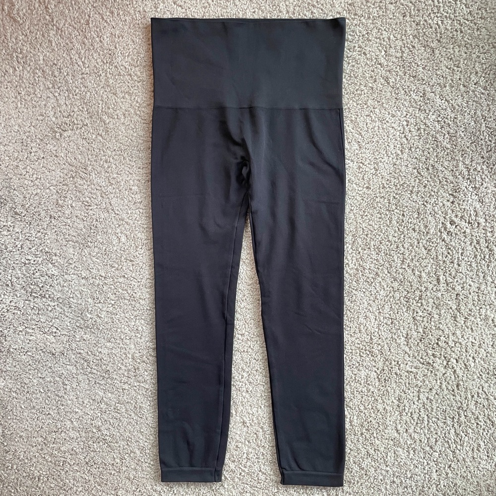 SPANX Black 7/8 Seamless High Rise Look At Me Now Active Leggings Size 1X